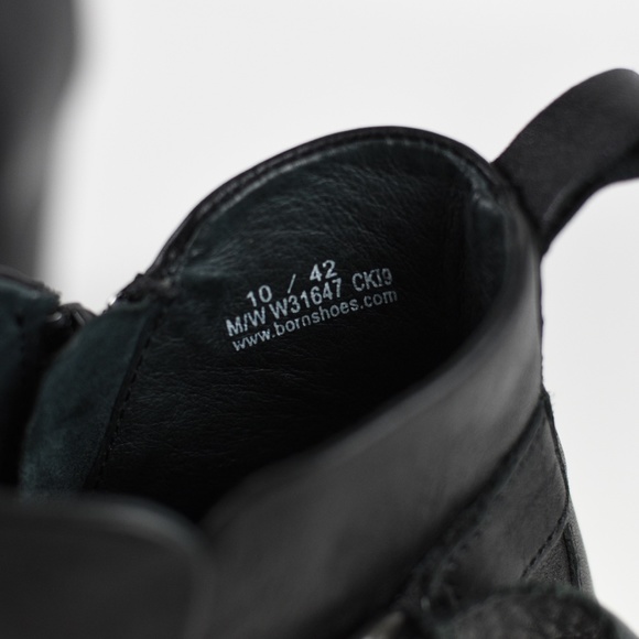 Born Black Leather booties with 3 inch heel - Picture 6 of 11